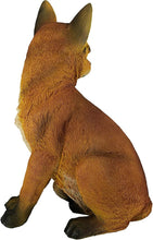 Load image into Gallery viewer, Whimsical Lifelike Woodie The Fox Sculpture - Garden Accent 10 Inches Wide