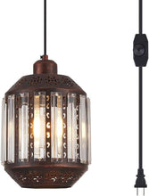 Load image into Gallery viewer, Industrial Boho Black Hanging Lamp with Dimmable Feature - Perfect for Any Room