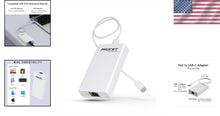 Load image into Gallery viewer, High-Speed USB-C to Ethernet Adapter with 60W Charging – Plug &amp; Play Convenience