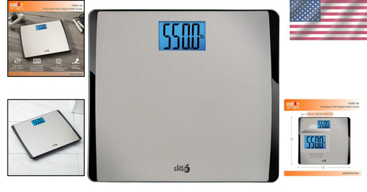 Accurate 550 lb Capacity Bathroom Scale - Fingerprint Resistant Stainless Steel