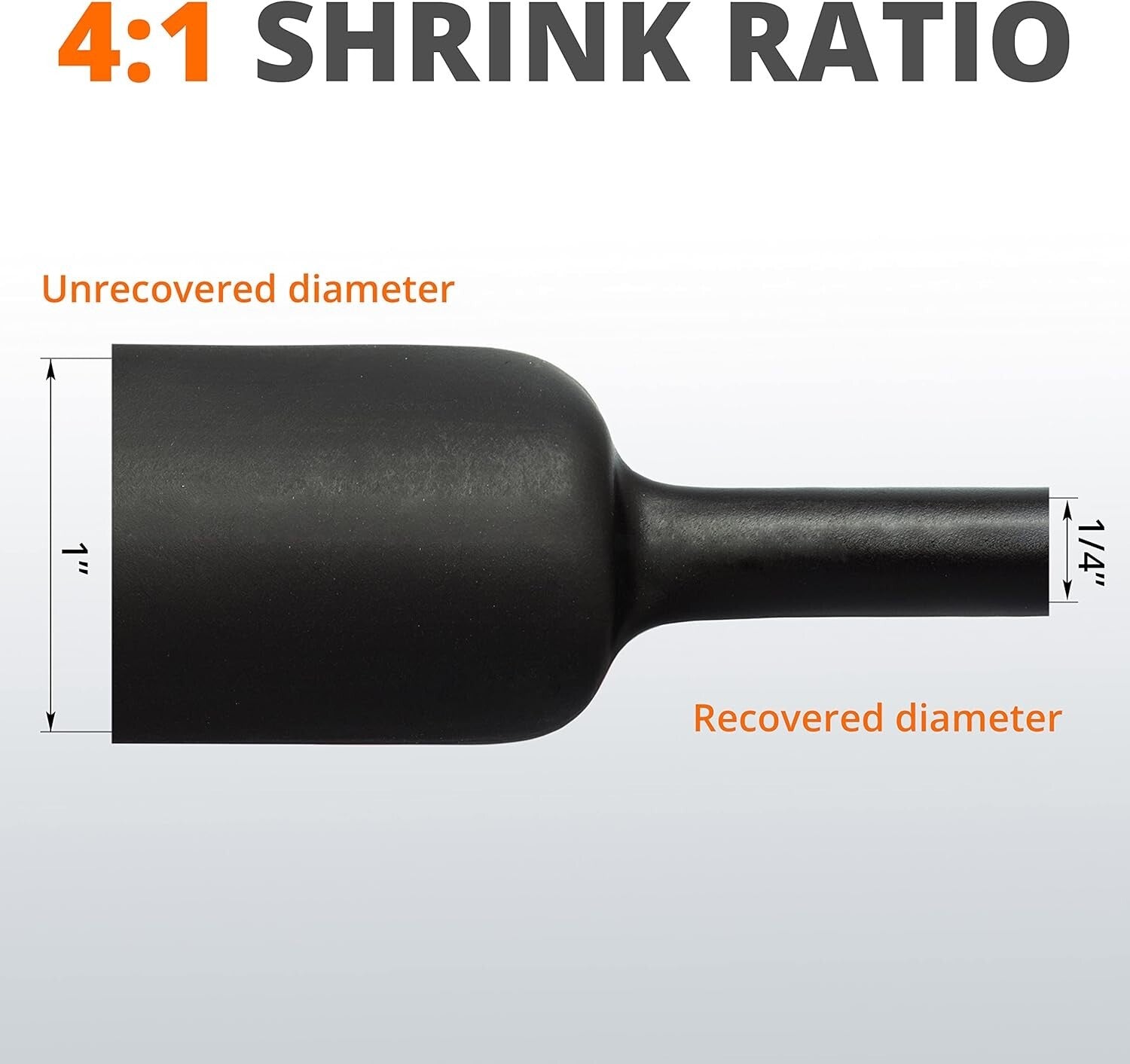 1" Adhesive-Lined Heat Shrink Tubing - 50 Feet of Industrial Strength - Black