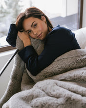 Load image into Gallery viewer, Dove Grey Faux Fur Cuddle Throw - Plush &amp; Cozy 60" x 50" for Ultimate Relaxation