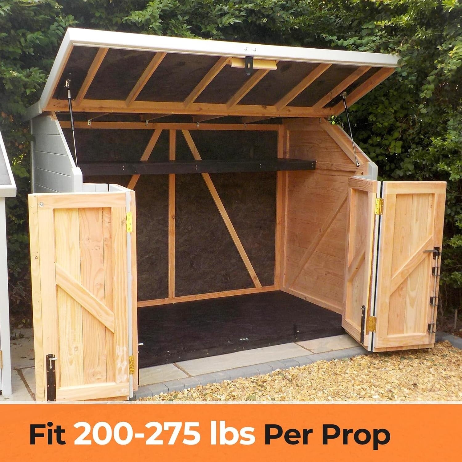 Universal 20-Inch Gas Spring Props with 250 lbs Support - Ideal for RVs & Trucks