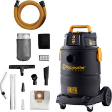 Load image into Gallery viewer, Multi-Use 8 Gallon HEPA Wet/Dry Vac with 10ft Hose - Professional Cleaning