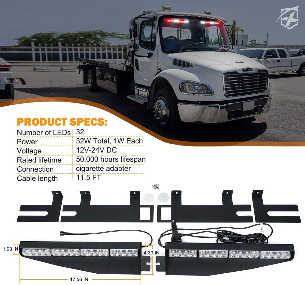 High-Intensity LED Emergency Lights with 26 Patterns - Ultimate Safety Solution