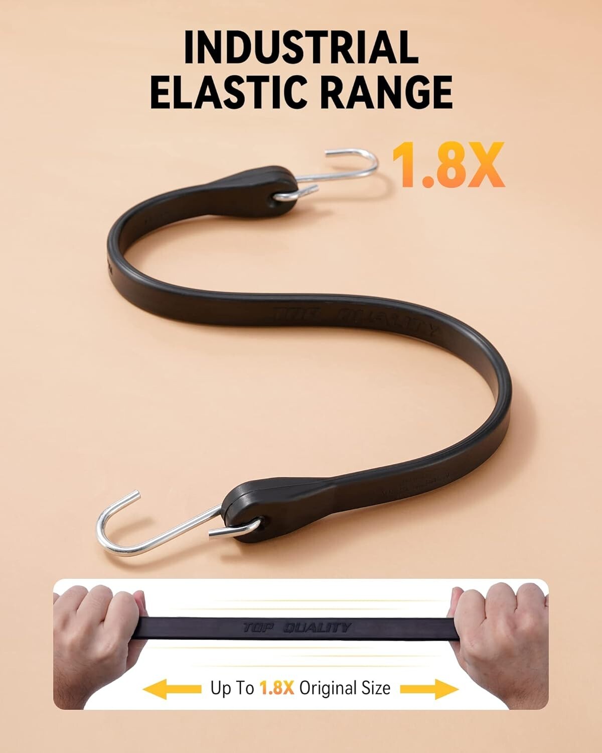 Elastic 10 Inch Rubber Bungee Cords - 30 Pack, Ideal for Outdoor Cargo & Storage