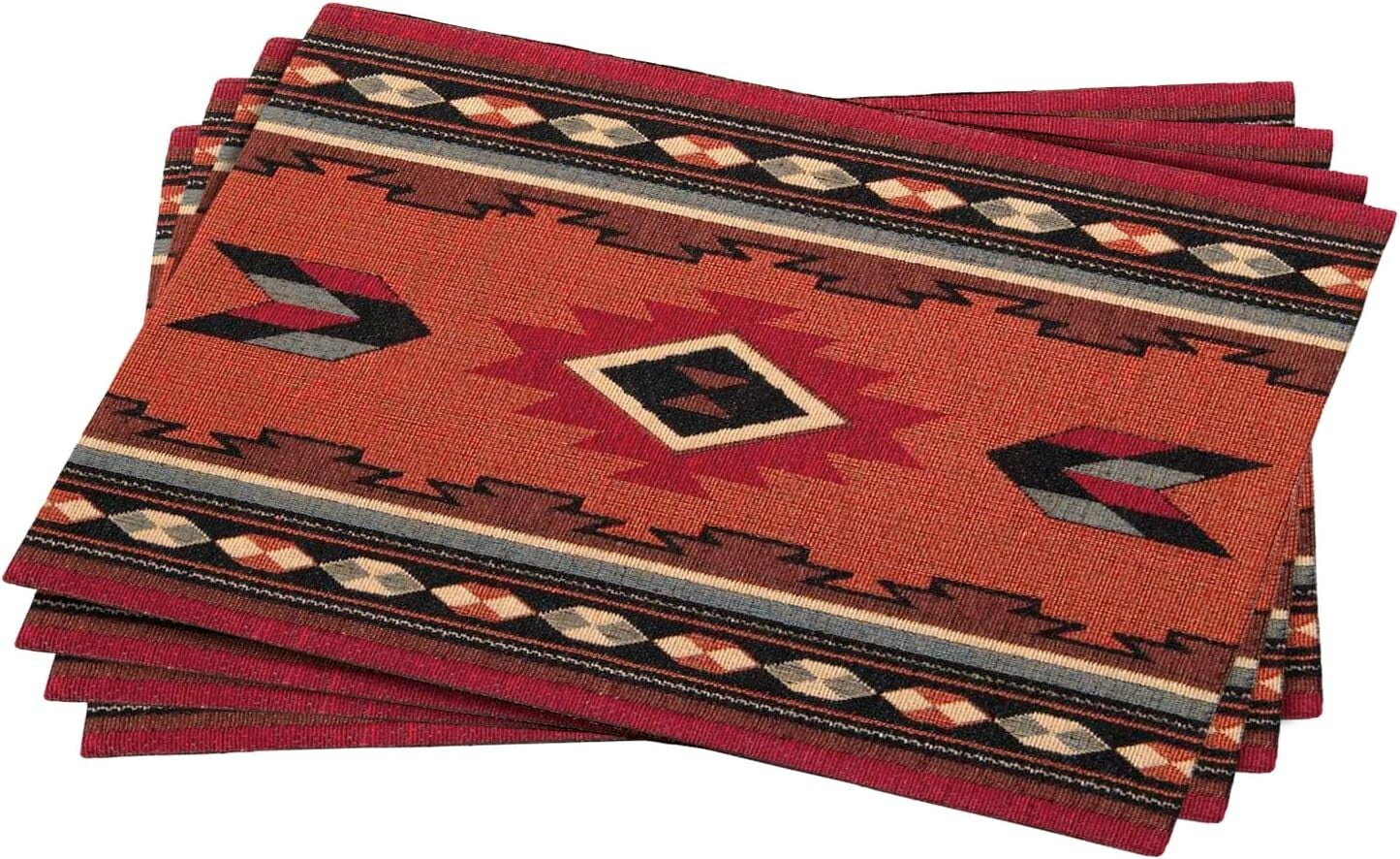 Cibola Placemat Set – 4 Rectangular Placemats with Unique Southwestern Patterns