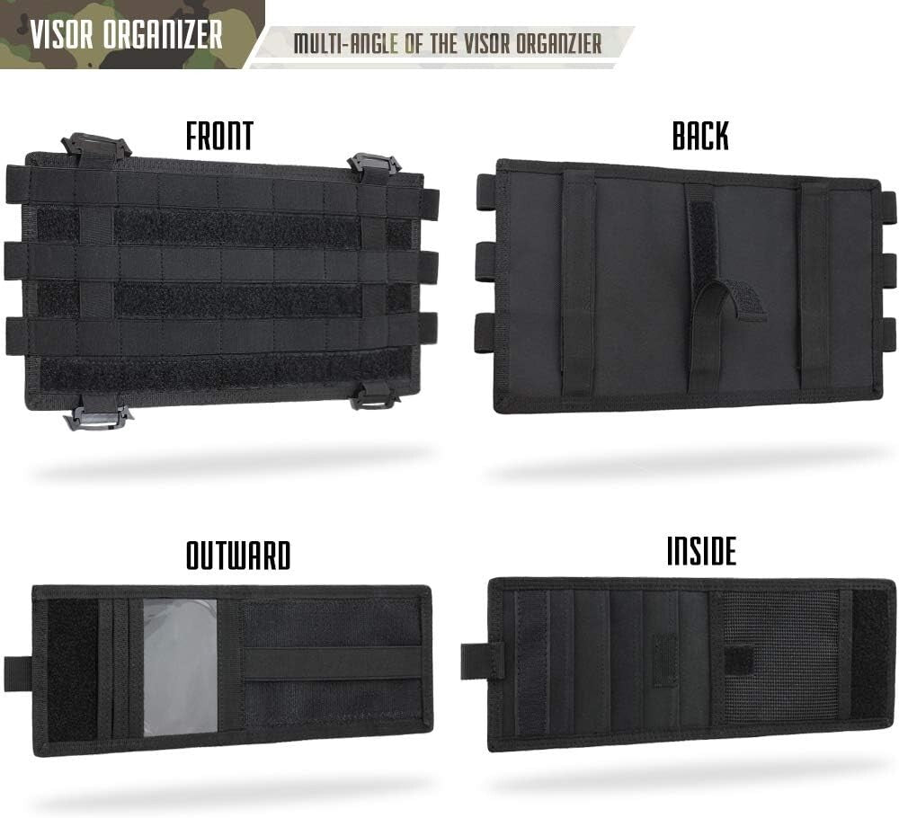 Durable Molle Visor Organizer with Elastic Slots - Compatible with F150, Tundra
