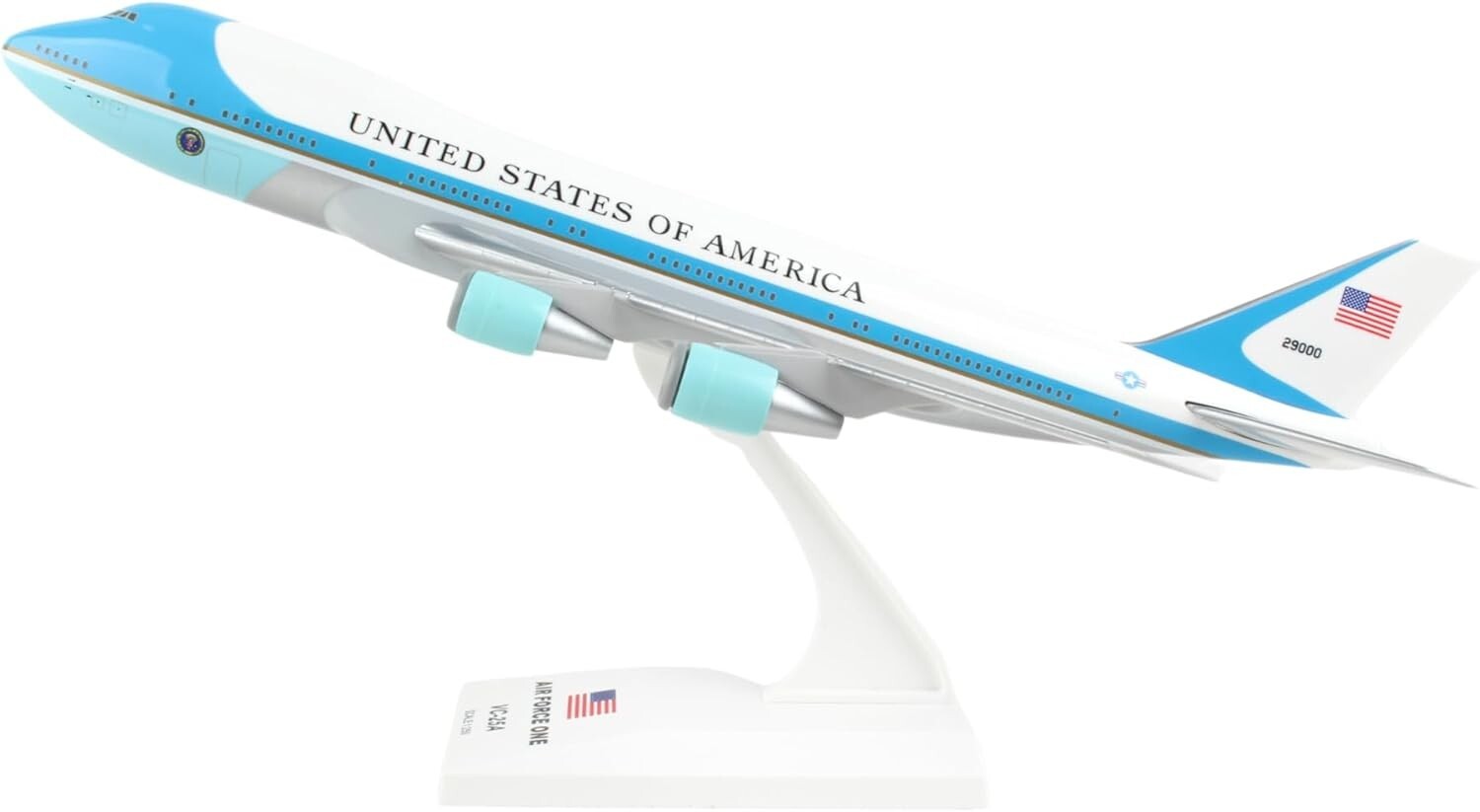 Collectible Boeing 747-200 Air Force One Model with Display Stand - 1:250 Scale
