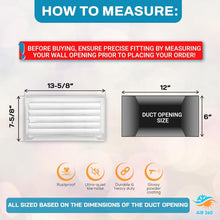 Load image into Gallery viewer, Durable Aluminum Air Vent Deflector with Adjustable Blades - 13-5/8" Overall