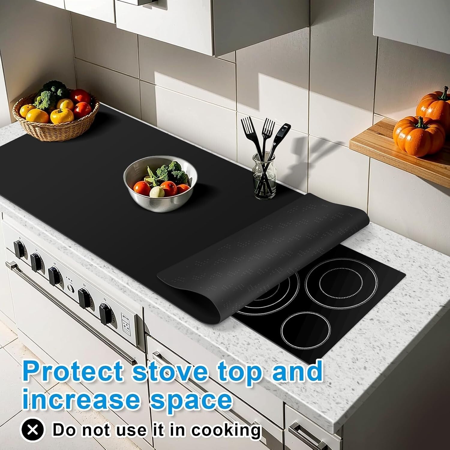 Extra Large Heat Resistant Silicone Mat 47"x23.6" for Kitchen Counter Protection