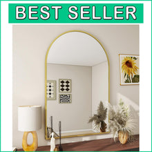 Load image into Gallery viewer, Rustproof 24"x36" Arched Bathroom Mirror with Shatterproof Glass, Gold Frame