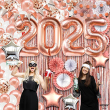 Load image into Gallery viewer, Giant 40-Inch 2025 Balloons with Fringe Backdrop for Ultimate Grad Celebration