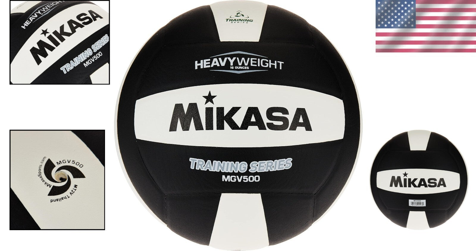 9-Inch Black/White Official Size Volleyball – Ideal for Adult Training Sessions