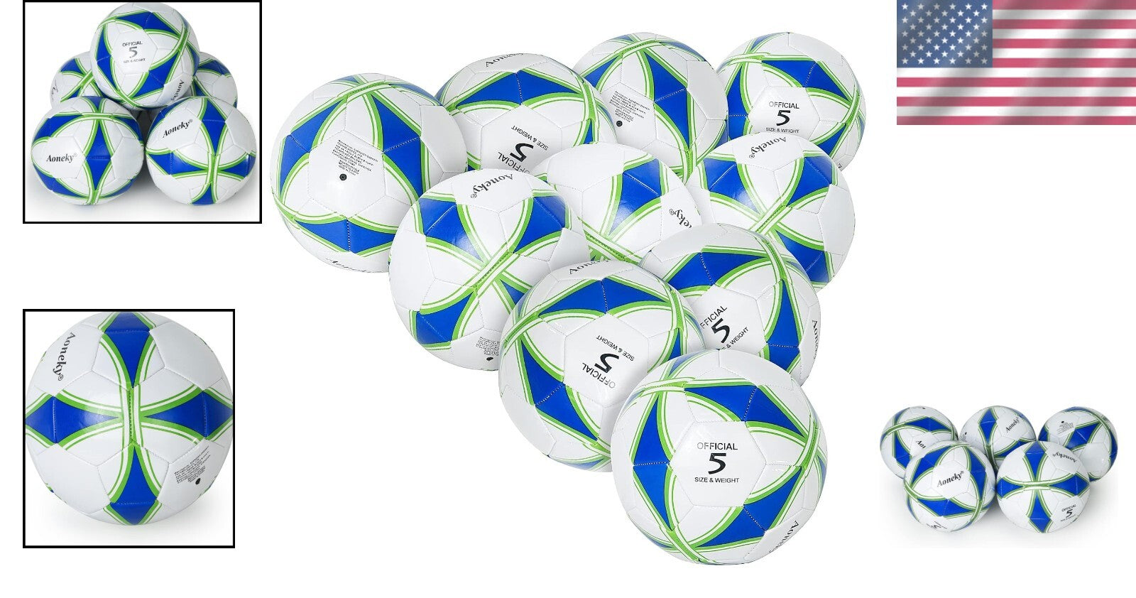 Durable Machine-Stitched Soccer Balls with Inflation Pump – Perfect for Kids