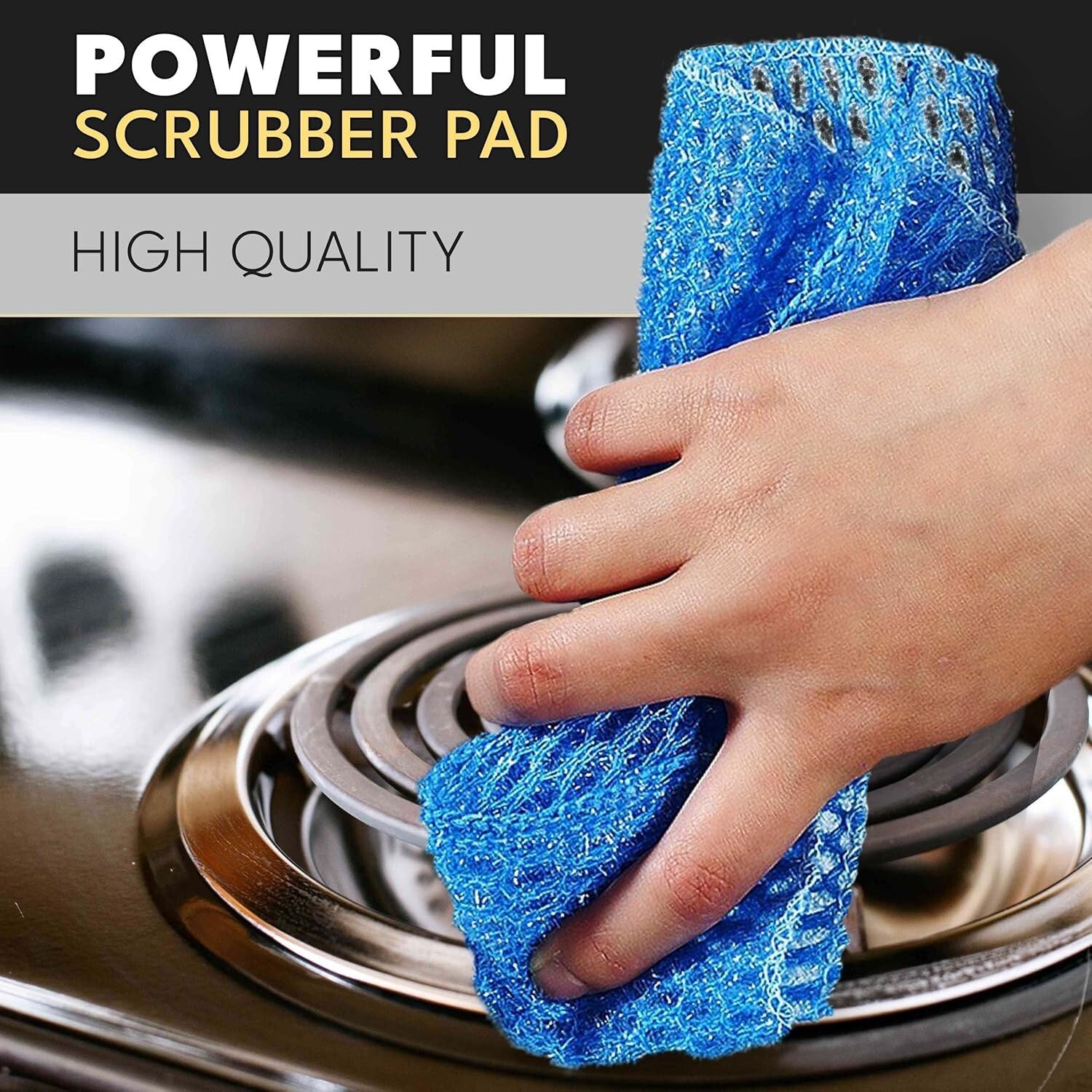 Eco-Friendly Non-Abrasive Dish Scrubbers - 12 Reusable Kitchen Pads