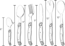Load image into Gallery viewer, Laguiole 34-Piece Stainless Steel Dinnerware Set with Decorative Red Handles