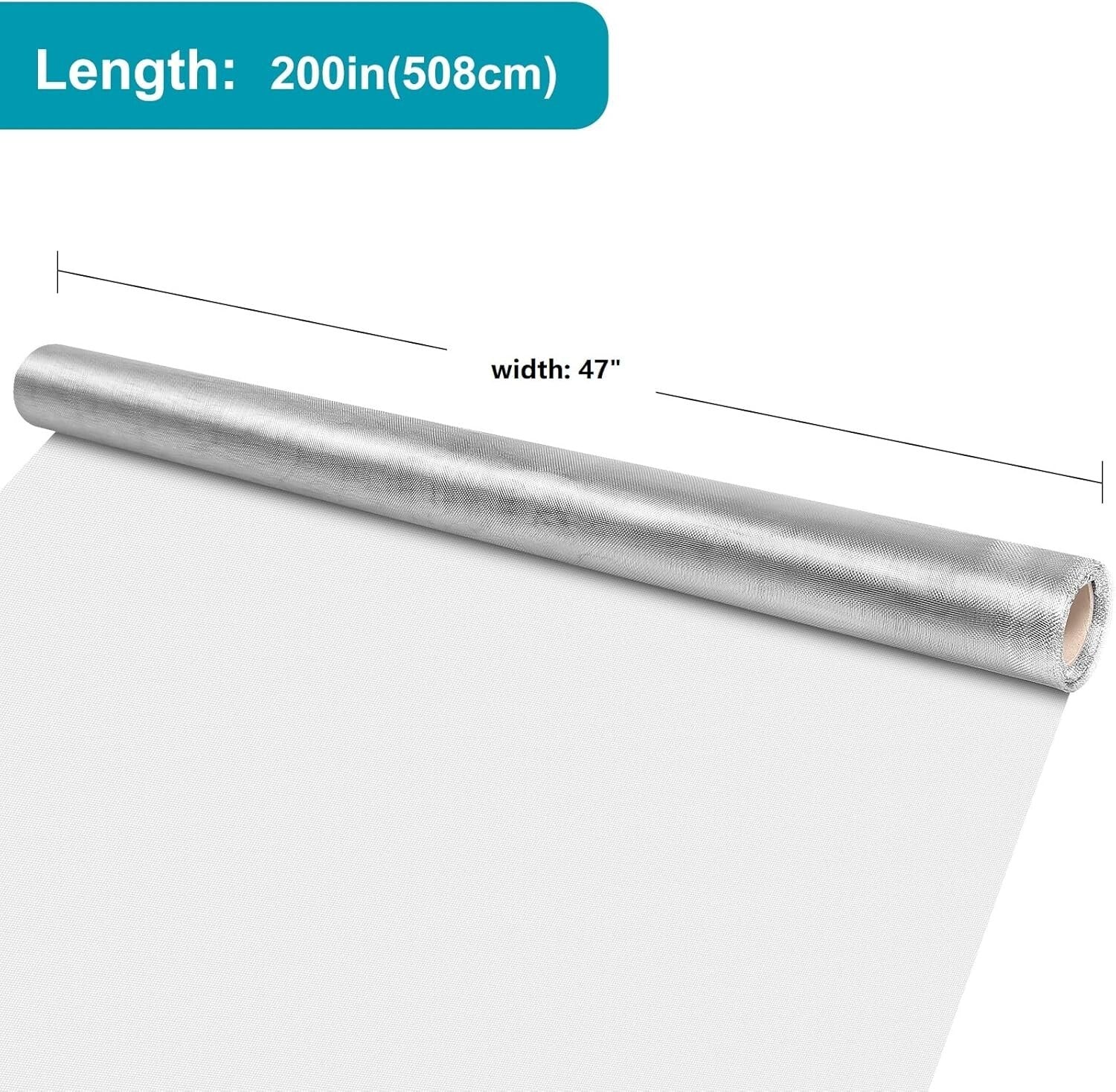 Premium Quality 304 Stainless Steel Mesh 47" x 200" - Pet-Friendly Window Screen