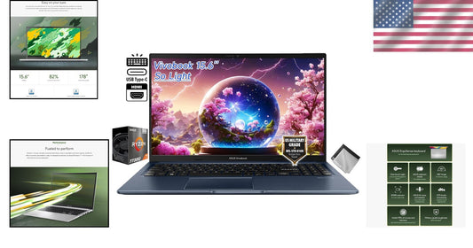 Powerful 15.6-Inch Vivobook with Ryzen 7, Backlit KB & Full HD for Work and Play