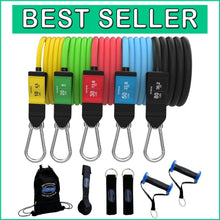 Load image into Gallery viewer, Adjustable Resistance Bands Set with Patented Snap Tech - Safe &amp; Durable Workout