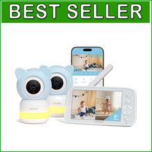 Load image into Gallery viewer, 5-Inch Night Vision Baby Monitor with Dual Cameras &amp; 2-Way Audio Capability