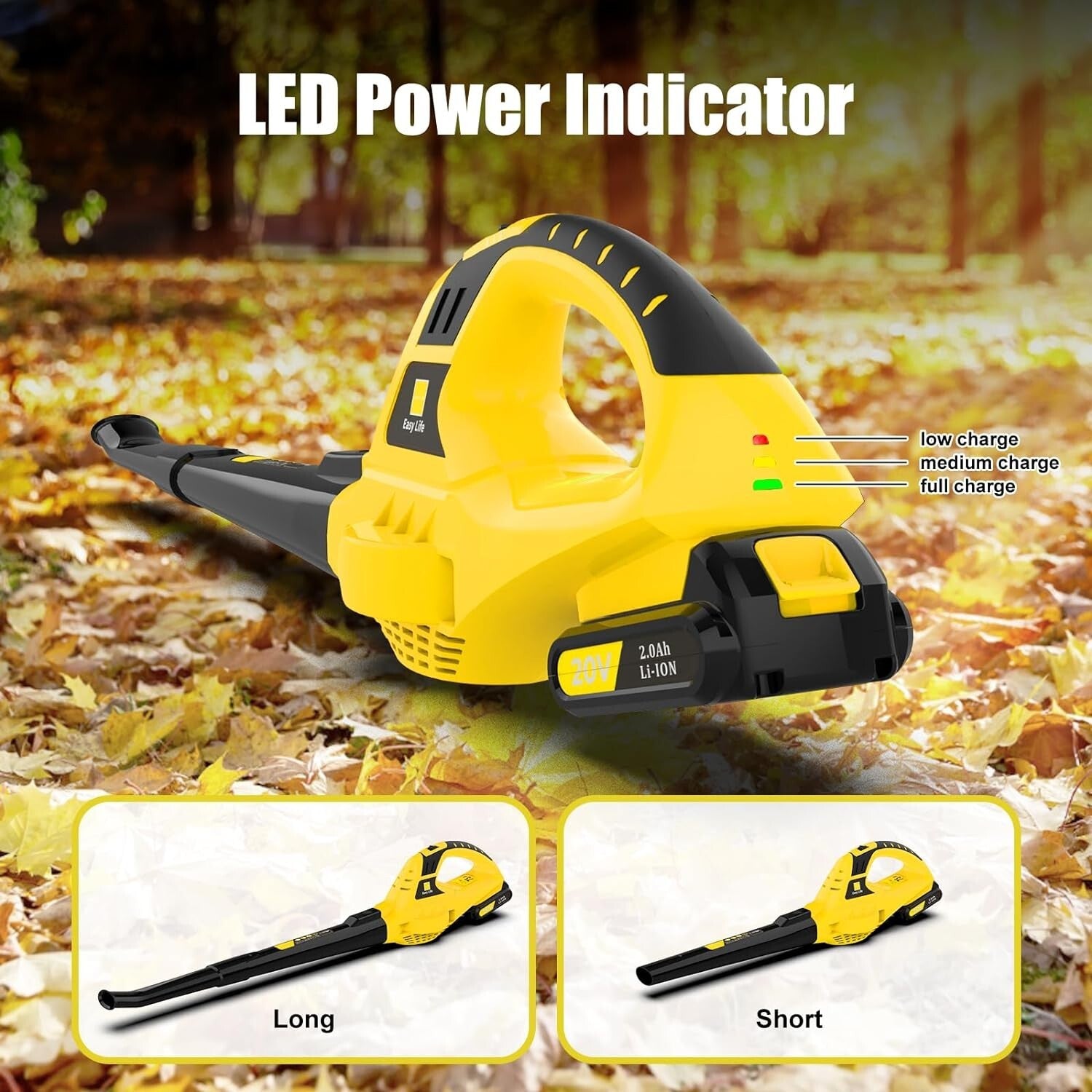 Effortless Handheld Leaf Blower | Turbocharged 21V for Fast Lawn & Patio Cleanup