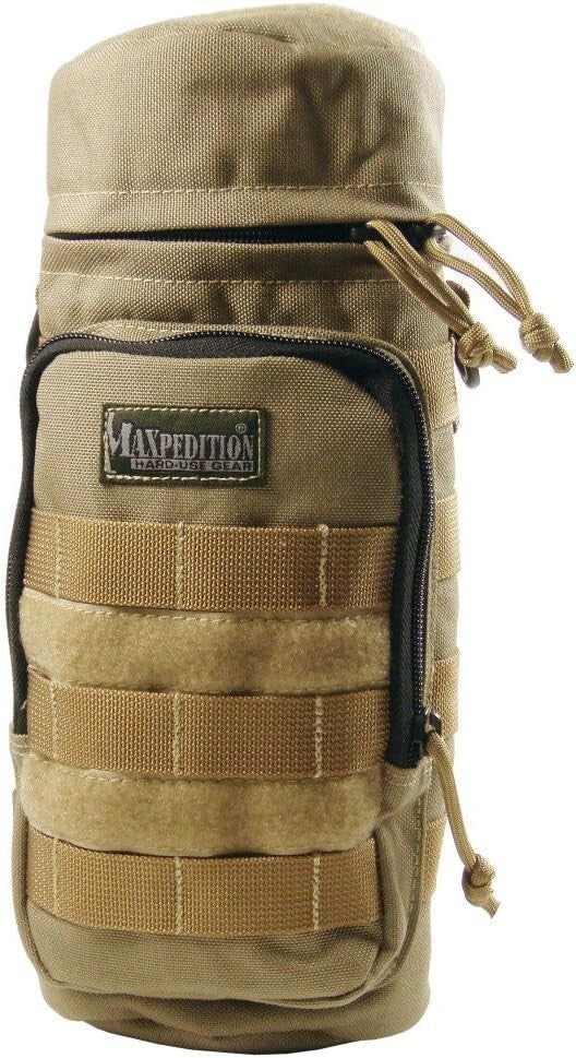 Lightweight Khaki Bottle Holder - 12" High for Hiking and Outdoor Adventures