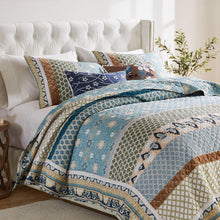 Load image into Gallery viewer, Oversized Thalia Quilted Bedding Set - Blue King/Cal King, Eco-Friendly