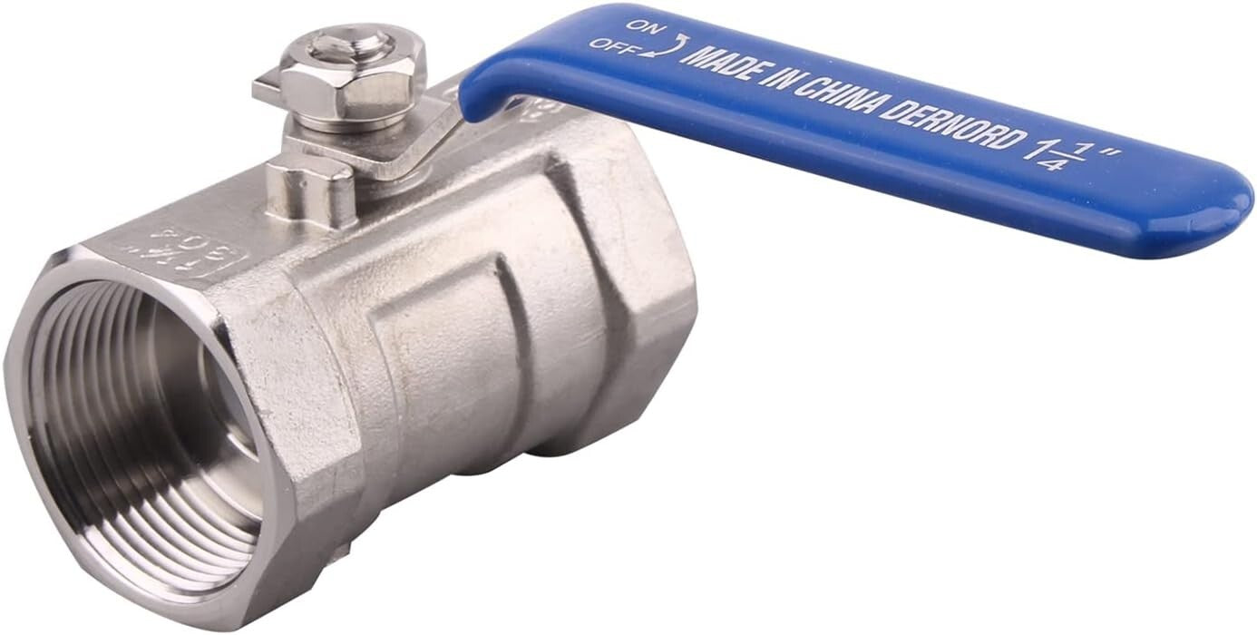 High Pressure 1.25 Inch NPT Stainless Steel Ball Valves - Durable & Leak-Proof