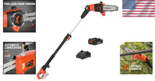 Load image into Gallery viewer, Lightweight 8-Inch Cordless Pole Saw with Fast Charger and 13ft Extension