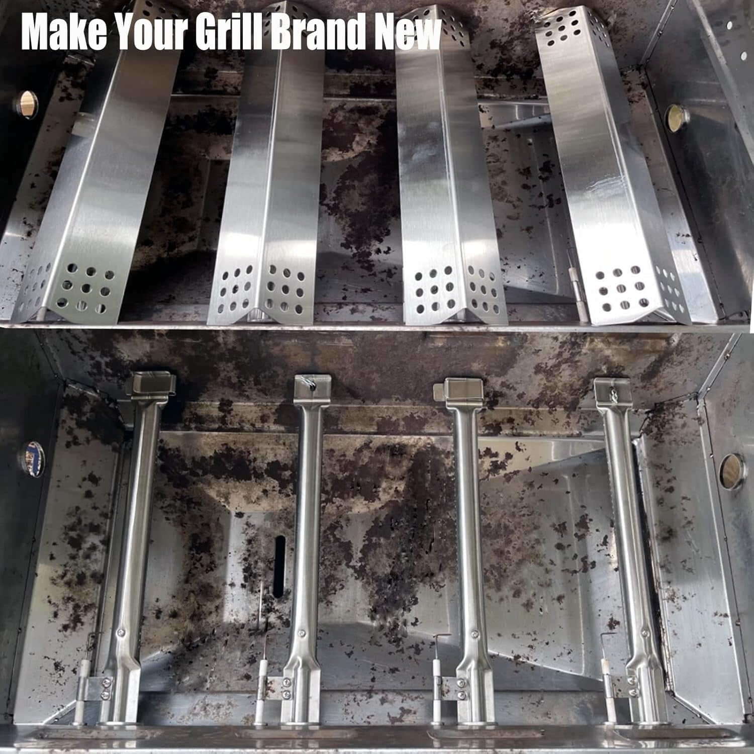 Master Forge Grill Replacement Parts - Stainless Steel Burners & Heat Plates