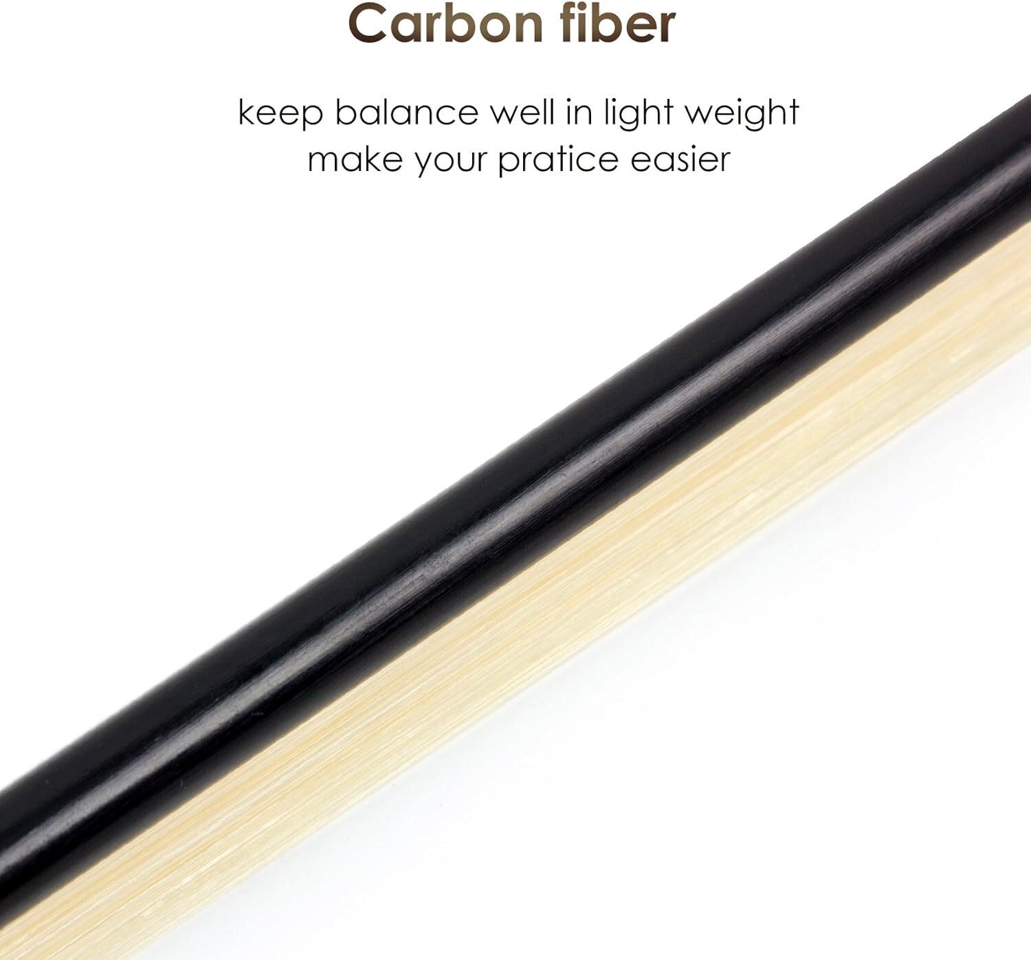 Elegant Lightweight 3/4 Carbon Fiber Bow - Perfect Gift for All Violinists
