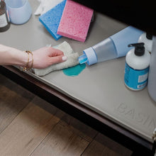 Load image into Gallery viewer, Taupe Under Sink Mat - Silicone Waterproof Tray for Kitchen Cabinets 34.25"x22"