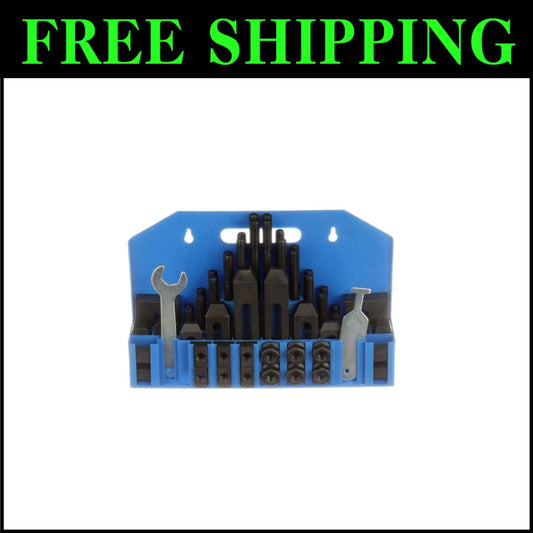 Durable 58-Piece Clamping Kit with Heat-Treated Components for Precision Work