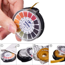 Load image into Gallery viewer, Reliable pH Test Paper Strips with Color Chart - 0-14, 16.4 ft, 24 Rolls