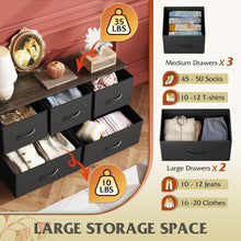 Load image into Gallery viewer, Easy Assembly 5-Drawer Fabric Dresser - Stylish Chest for Hallway &amp; Office