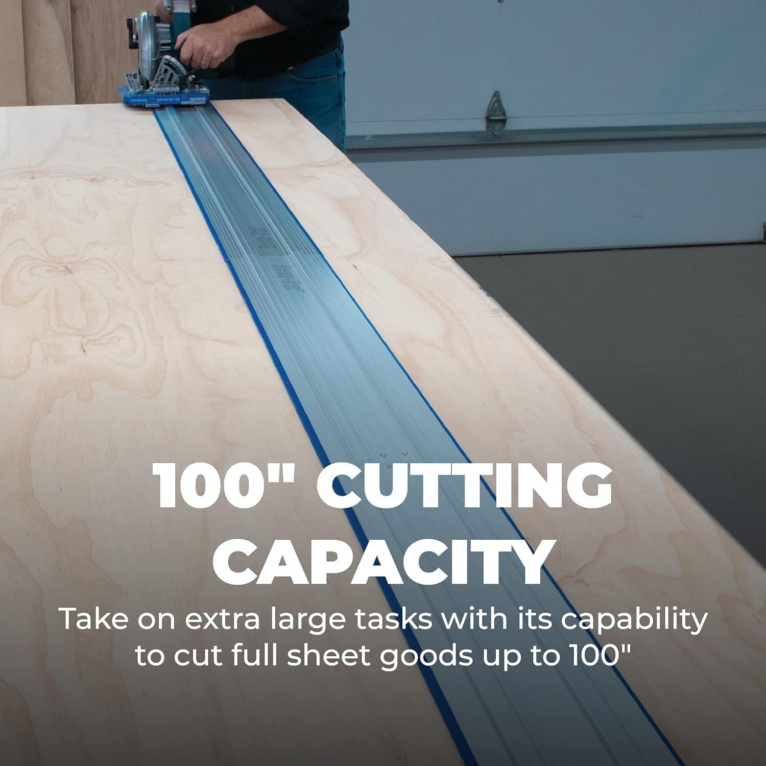 Versatile Track Saw Guide with 26.5" Aluminum Tracks - Ideal for Woodworking