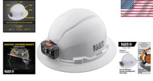 Load image into Gallery viewer, Klein Rechargeable Headlamp Hard Hat - Safety Meets Comfort, White, 20kV Tested