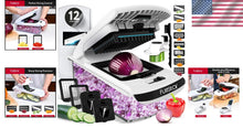 Load image into Gallery viewer, All-in-One Vegetable Chopper &amp; Grater - 12 Interchangeable Blades, Easy to Clean