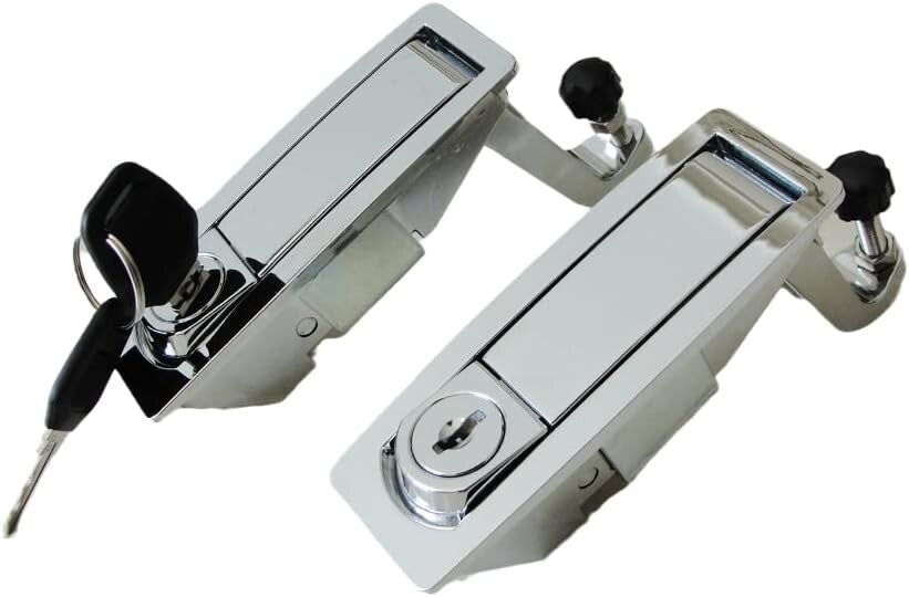 Secure Your Boat with 4 Silver Flush Mount Compression Latch Locks - Key Locking