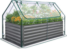Load image into Gallery viewer, Galvanized Raised Garden Bed with Breathable Cover - Ideal for Year-Round Growth