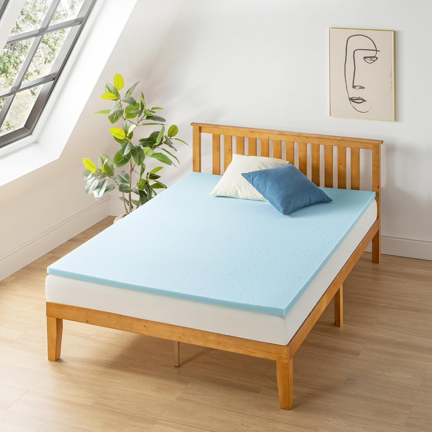 Experience Ultimate Sleep with 1.5-Inch Ventilated Cooling Gel Mattress Topper