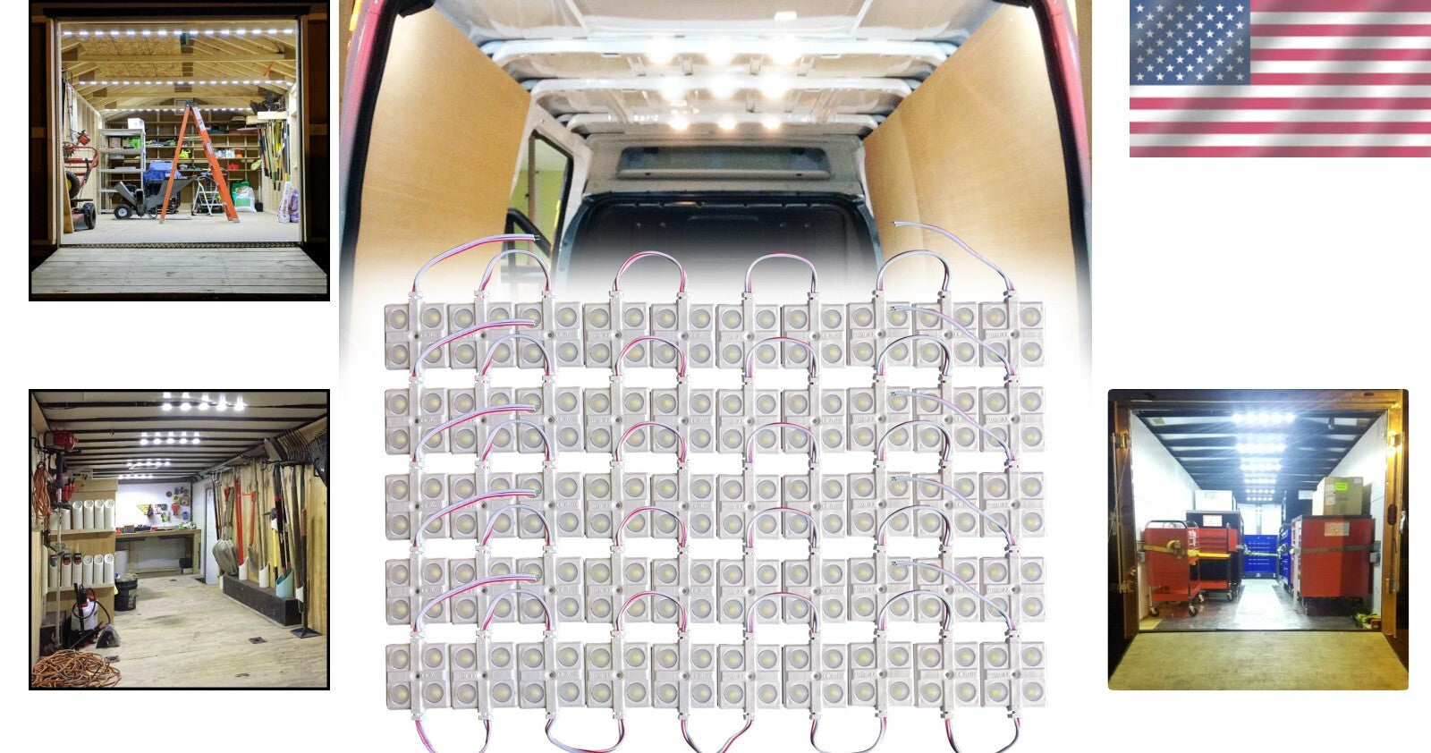 Energy-Saving 12V LED Interior Lights - 200 High Brightness Modules for Vehicles