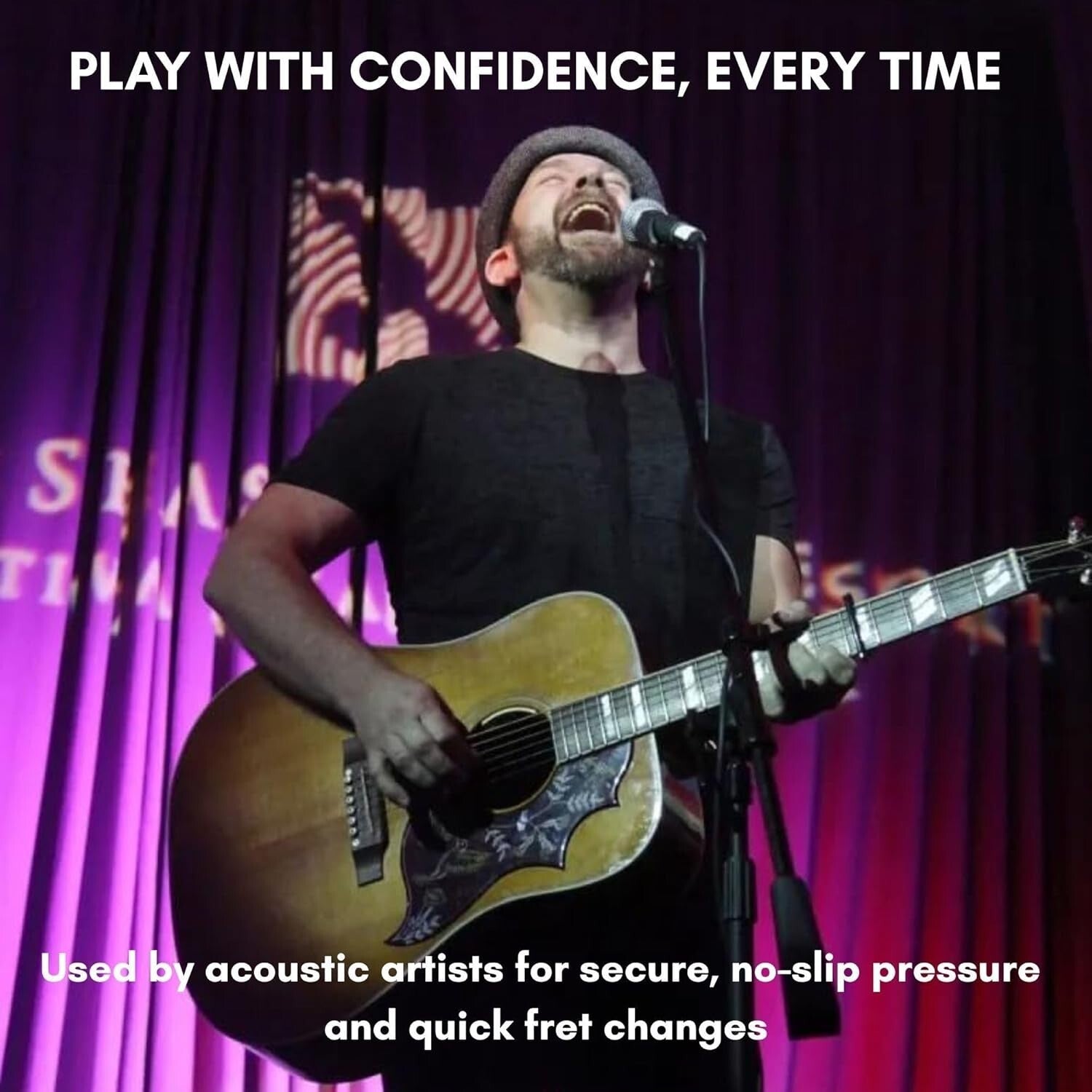 Durable Acoustic Guitar Capo with Felt Lining - Perfect for World-Music Styles