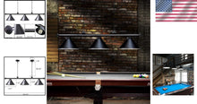 Load image into Gallery viewer, Modern Industrial Pool Table Chandelier with Durable Metal &amp; Instant On Feature