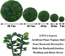 Load image into Gallery viewer, Versatile Eco-Friendly Topiary Balls - 2 Pack 15.7" Decorative Indoor/Outdoor