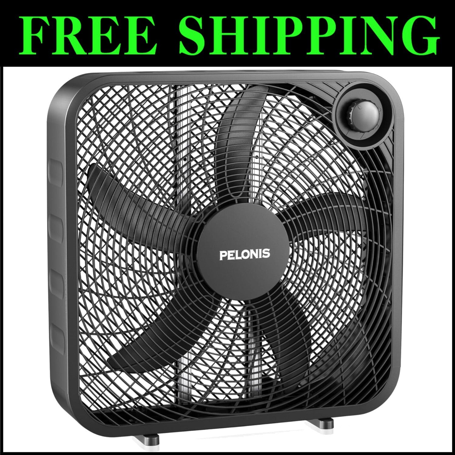 20 Inch Box Fan - Lightweight Portable Floor Fan with High Airflow 2295 CFM