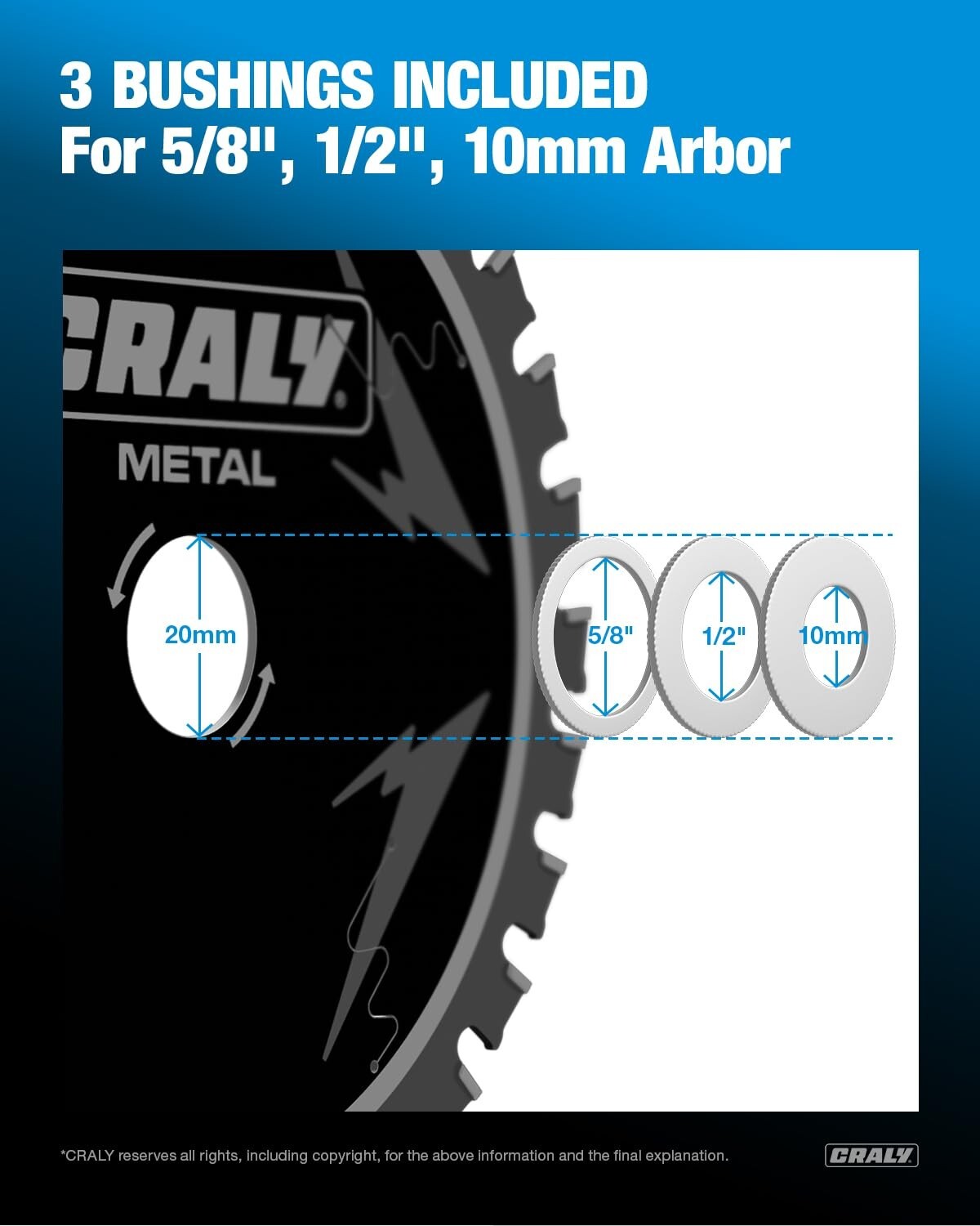 Carbide Tipped 30 Teeth Circular Saw Blade for Ferrous Metals - 5-3/8" 3-Pack