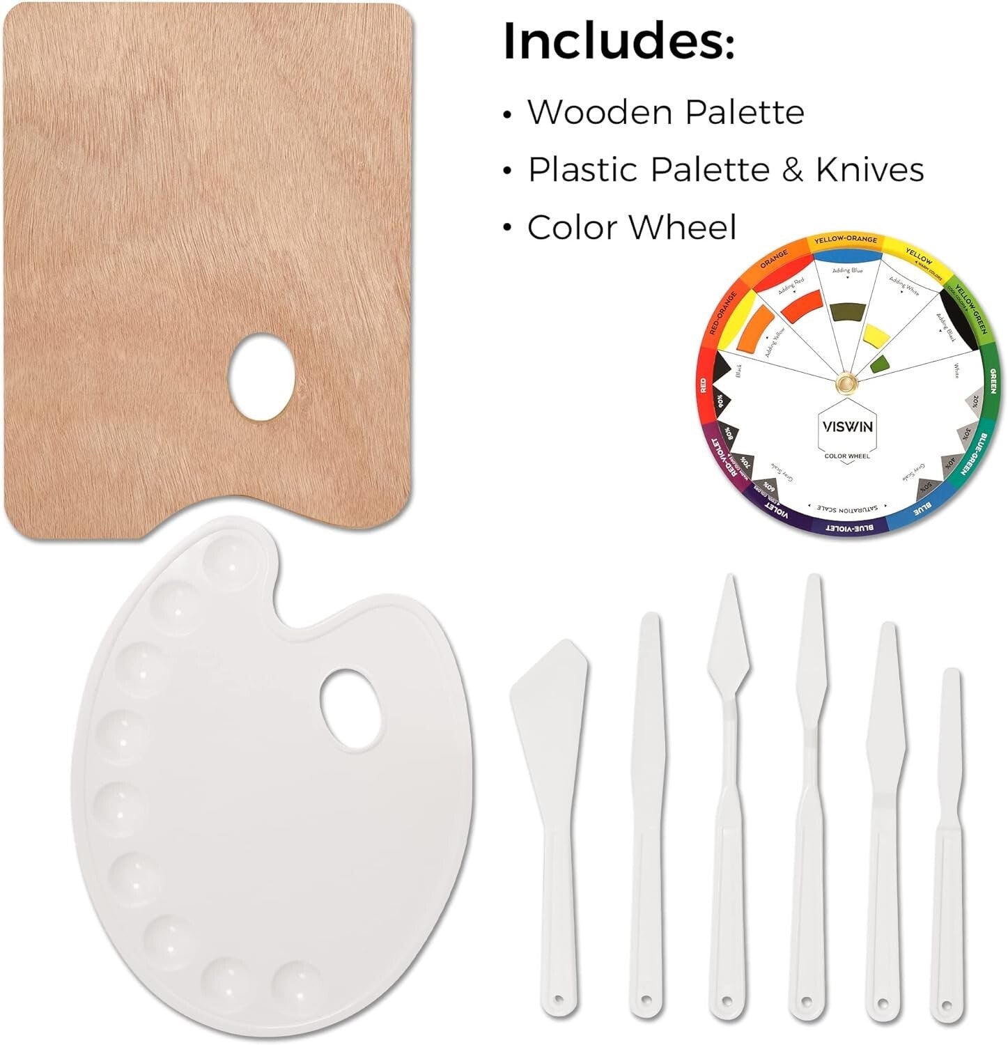 All-In-One French Easel Painting Kit - 15 Acrylics, Brushes, and Canvas Included