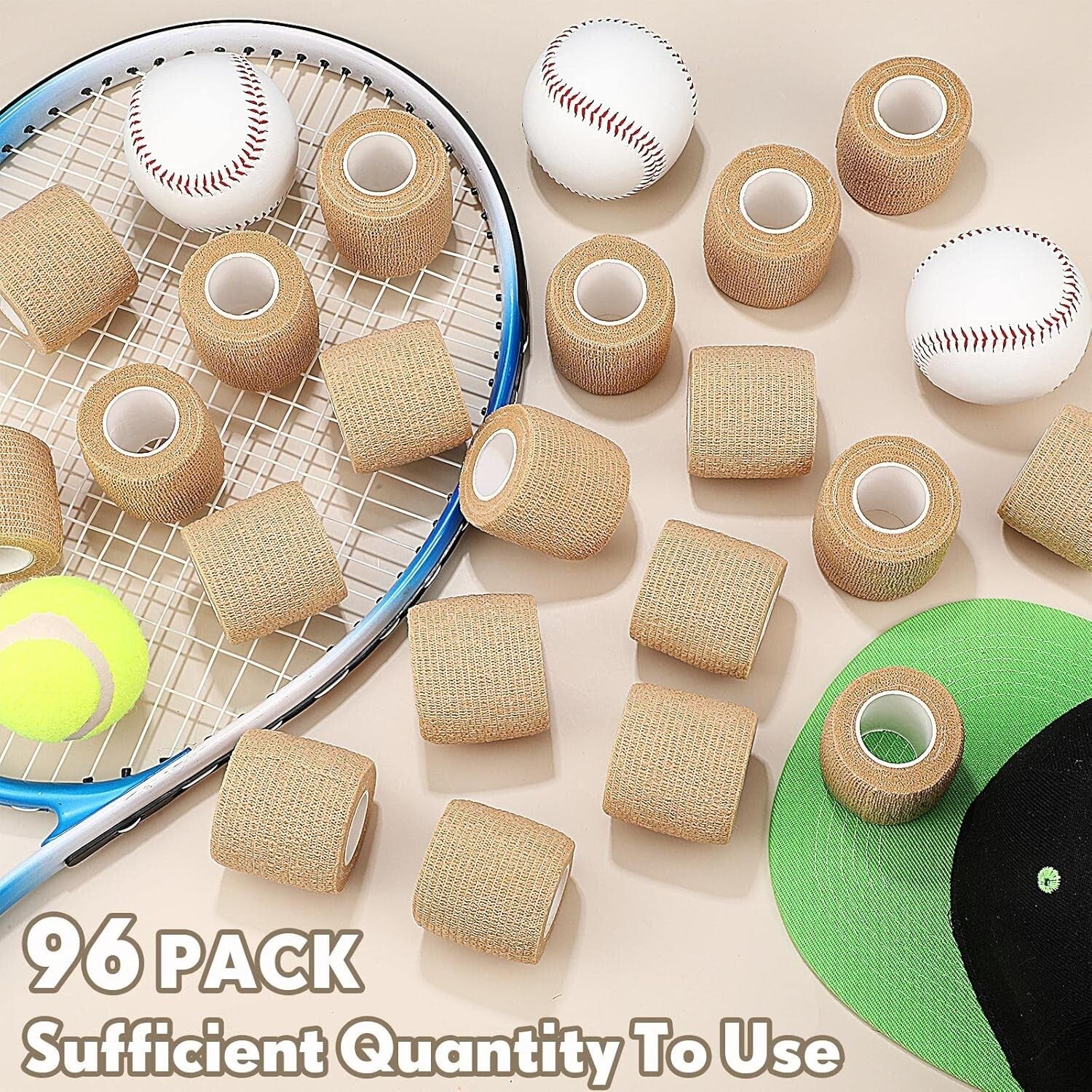 Cohesive Bandages 2" x 5 Yards - 96 Pack Elastic Support for Active Life